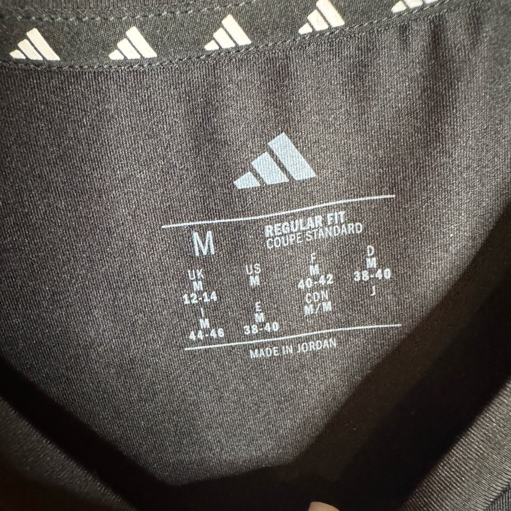 Adidas Black Training Tee Athletic Workout Top Regular Fit Size M - Picture 5 of 5